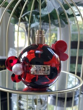 Marc Jacobs red and black DOT fragrance bottle with pearl bow NIB Tester